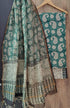 Green Paisley Print Cotton Suit Set with Kota Doria Dupatta (3CKD68)